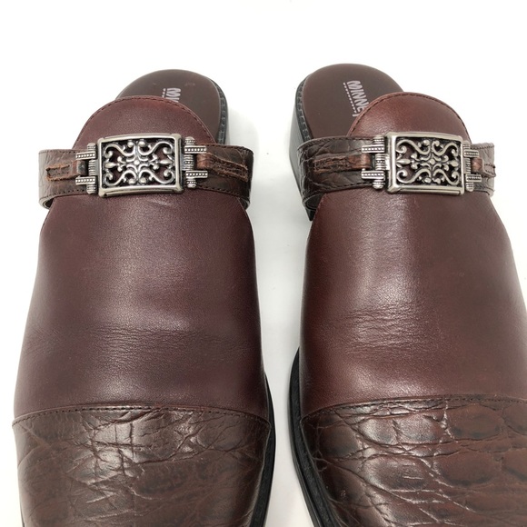 MINNETONKA 6052 Brown Leather Mules - Picture 6 of 8